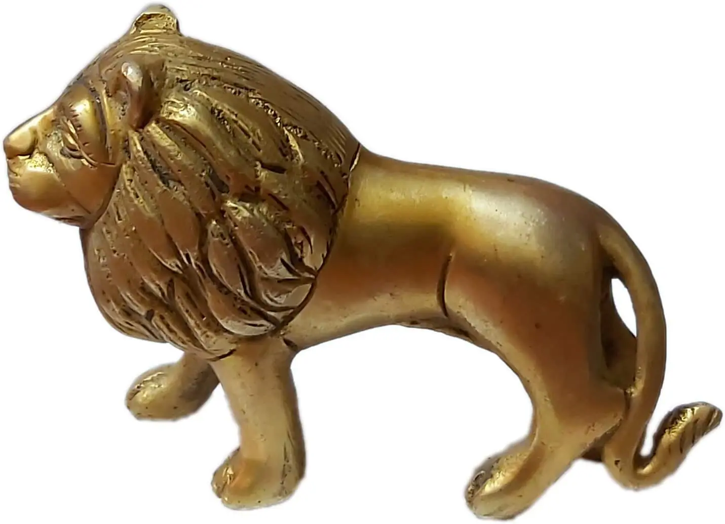Brass Lion Statue in Golden Antique Colored By Adiba Home Decor