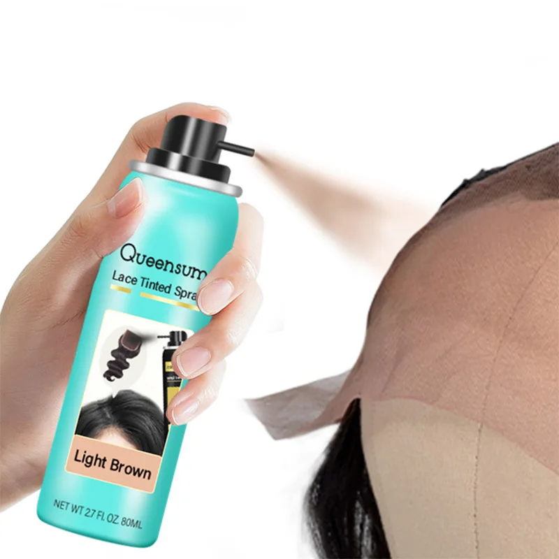 Seamless Lace Glue Hairpiece Frontals Wigs Adhesive Coloring Aerosol Customize Logo and Styling Mousse Tint Spray