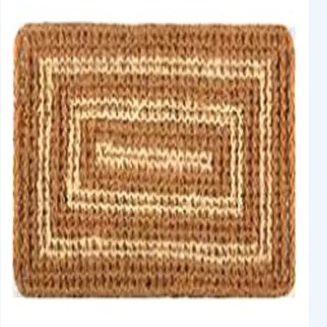 Premium Quality Coco Natural Mesh Coir Door Mat Unique PVC and Rubber Carpet with Custom Printed Logo for Home and Office Use