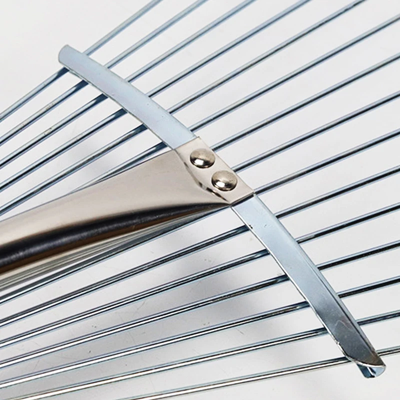 Adjustable 15 Teeth Steel Grass Flat Rake  Garden Rakes Leaf Rakes