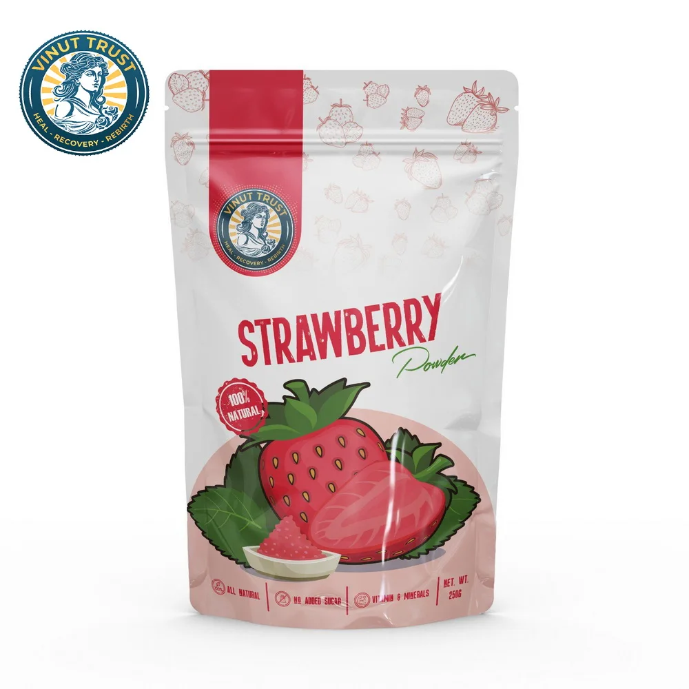 Vinut Trust Premium 250G Strawberry Powder: Sugar-Free Natural Goodness, Best Selling, Special Discount, Unique Blend
