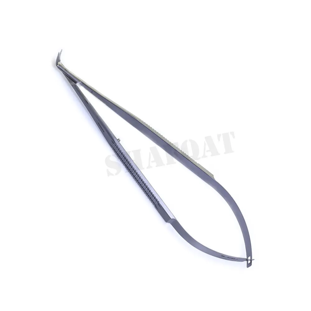 Stainless Steel Dental Surgical Castroviejo Needle Holder 18 CM Straight Curved