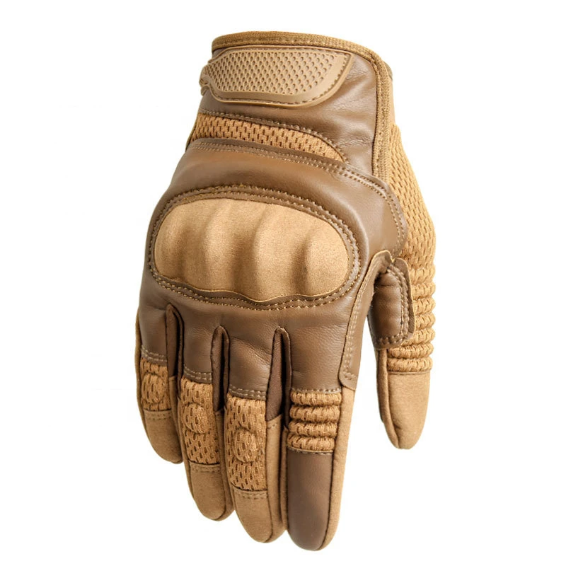 Leather Palm Gloves Safety Work Wholesale Touch Screen Anti Vibration Impact Mechanics Gloves With Custom Design