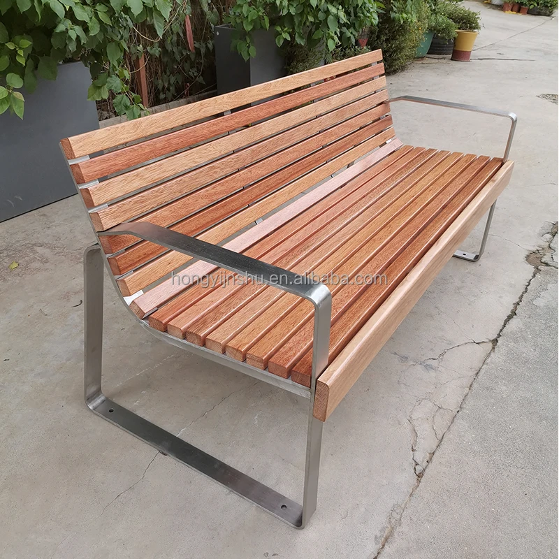 New arrival stainless steel bench seat metal street furniture outdoor patio bench for park