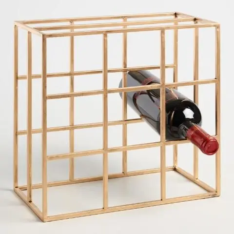 Modern Design metal Wine Rack Large Size barware Beer Champagne Wine Bottles Holder Decorative Bottle Stand Gold Finished
