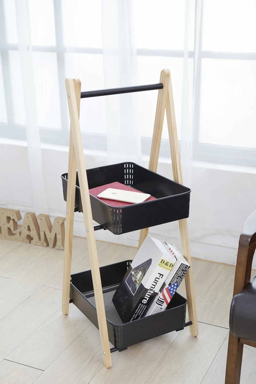 Home storage Best Shelf SALE Organizer Factory Home Storage Furniture Manufacturer Household DIY 2 Tier Rolling Storage Rack Kitchens Rustic