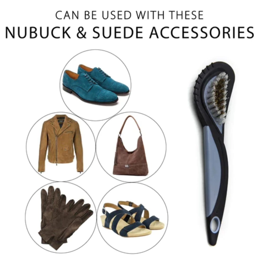 Revive your Nubuck Suede leather with ease - Helios 4 way brush is all you need