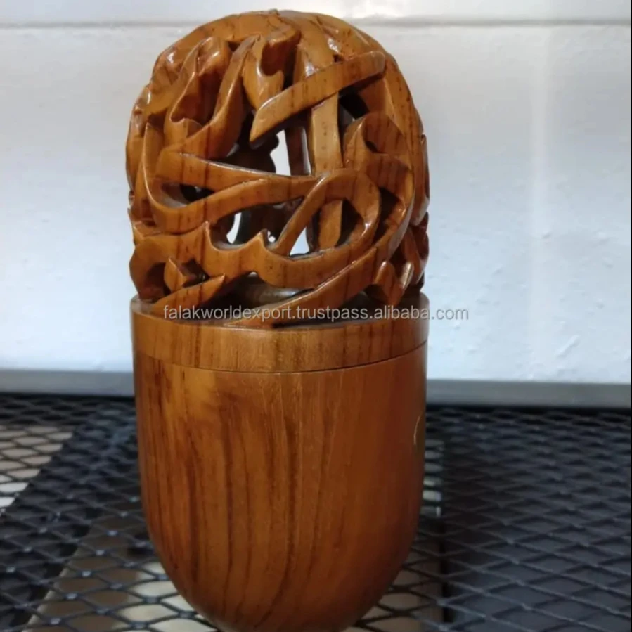 Falak World Export High Quality Wooden Incense Burner with Unique Cone Design for Home Decoration and Coriander Plug Use