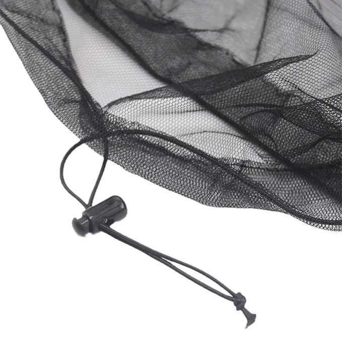 Customization Mosquito Head Net Mesh For Any Outdoor Lover With Carry Bags Fits Most Sizes of Hats Caps Fine Woven Mesh Headroom