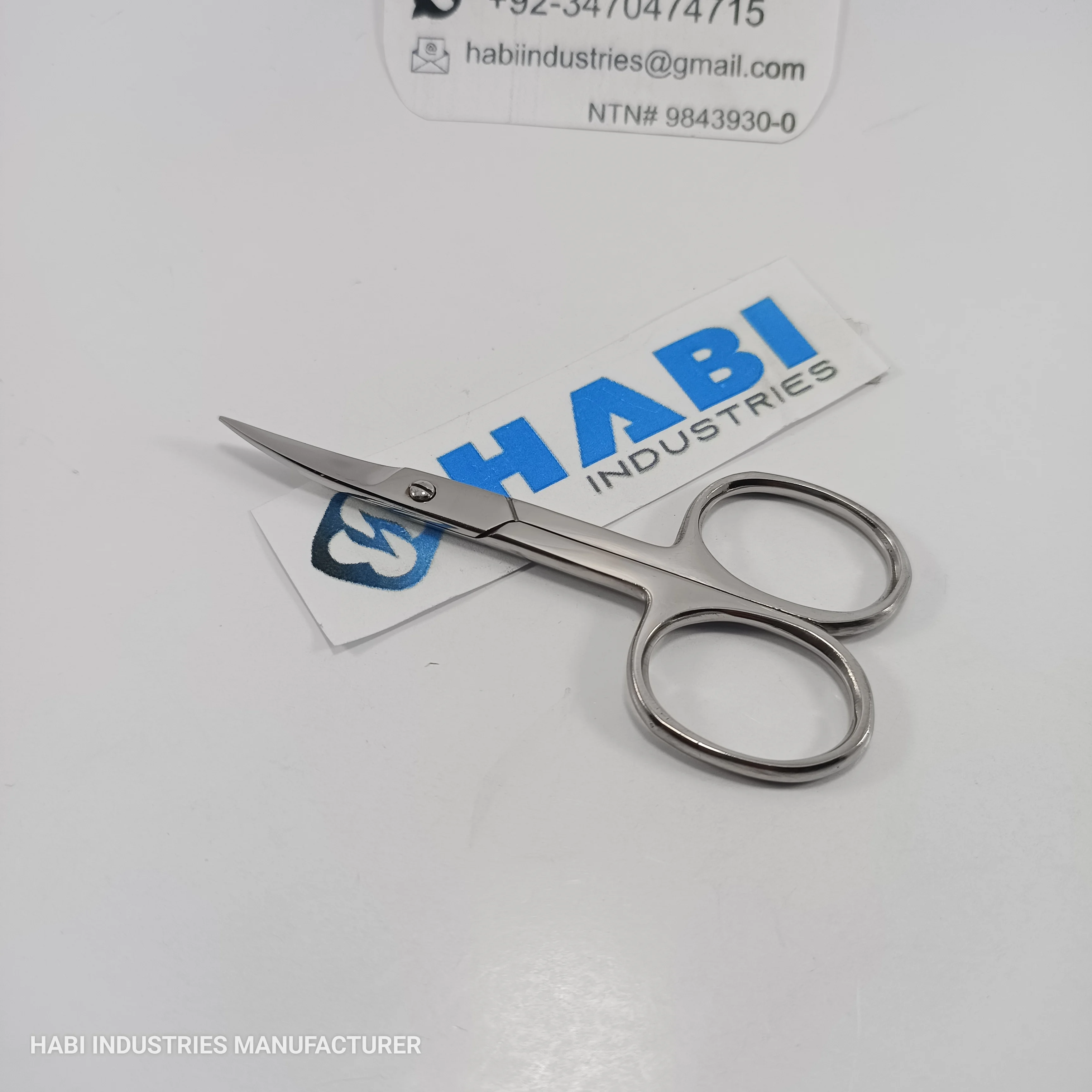 Nail cutting scissors are small, sharp scissors designed for trimming fingernails and toenails precisely curved straight blades