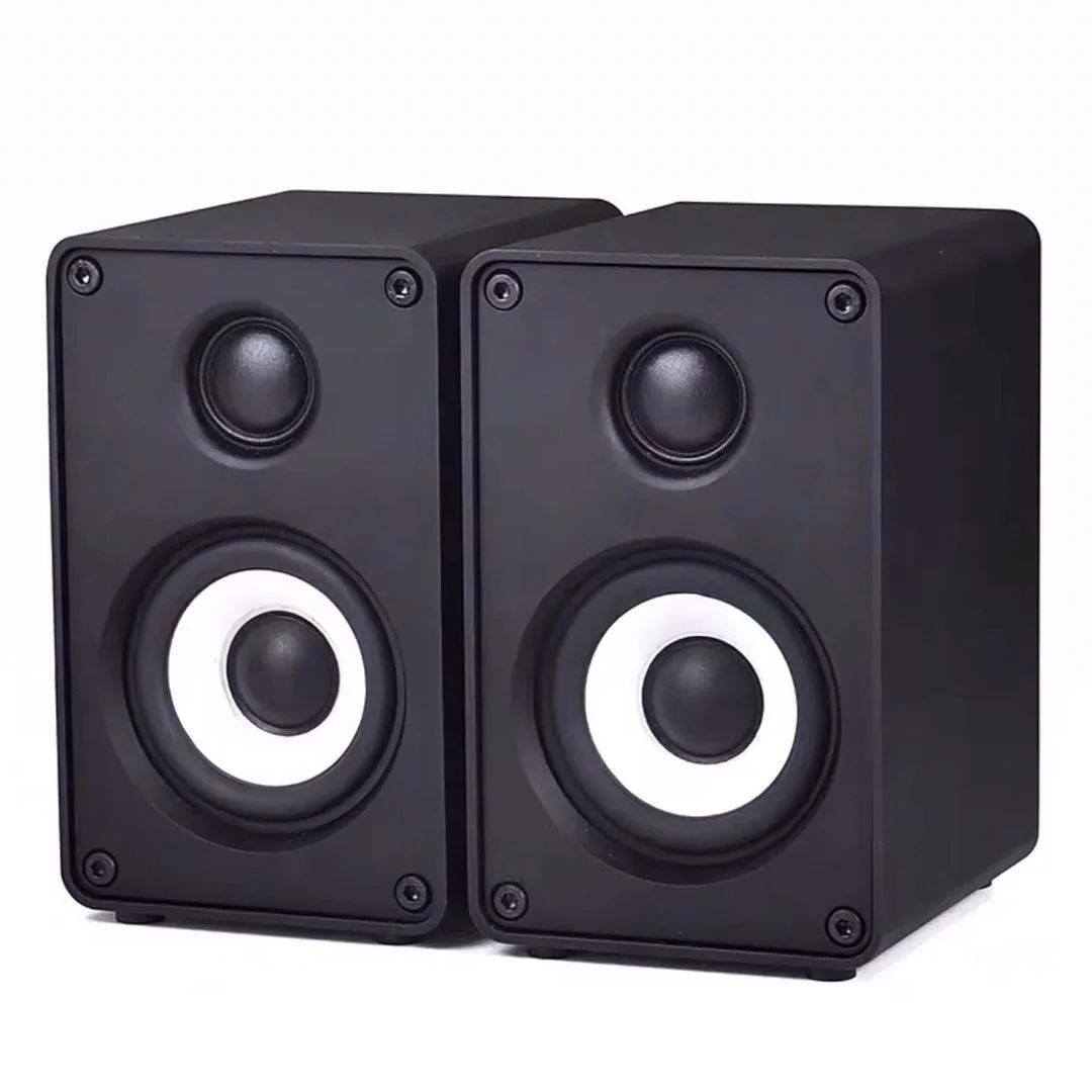 1 Set professional monitor speakers 2.5 inch desktop home recording music game movie audio sound equipment studio with amplifier