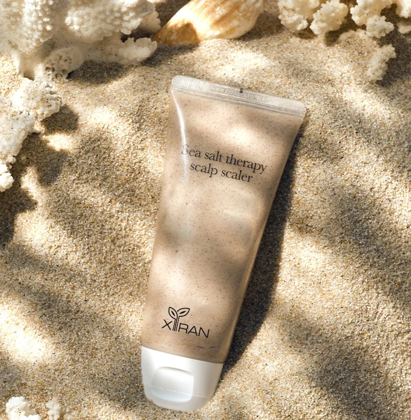 Private Label Custom Natural Hair Care 2-in-1 Shampoo and Scalp Scrub with Sea Salt and Sea Water Scalp Scrub Shampoo