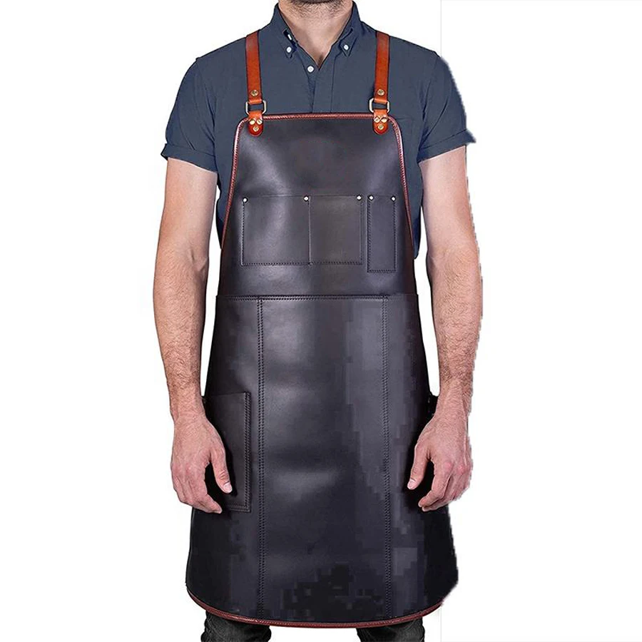 Professional Chef Butcher & BBQ Kitchen Apron Wholesale Price Leather Apron Made Pakistan