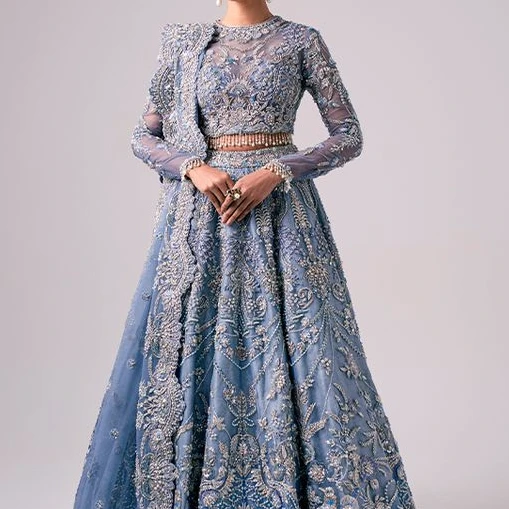 TRENDY BRIDAL HEAVY ZARI--EMBROIDERY WORK ON BLOUSE & LEHENGA DRESS Embellished WITH CRYSTAL GLASS BEADS,STONE,DABKA work @ 2023