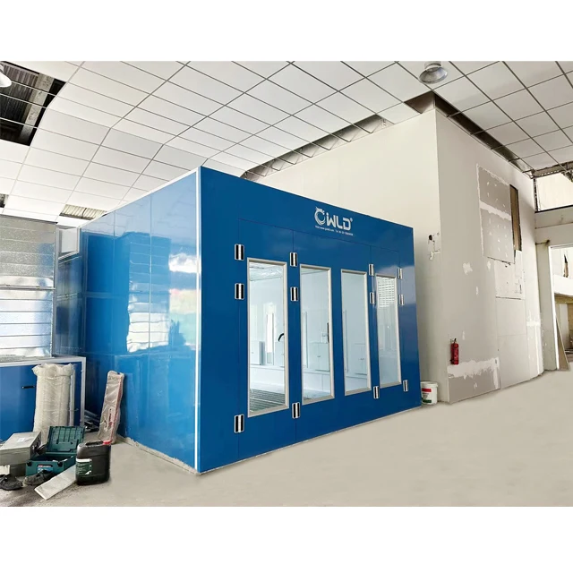 WLD 6200 quality economic auto car painting oven car paint oven spray booth with riello diesel burner