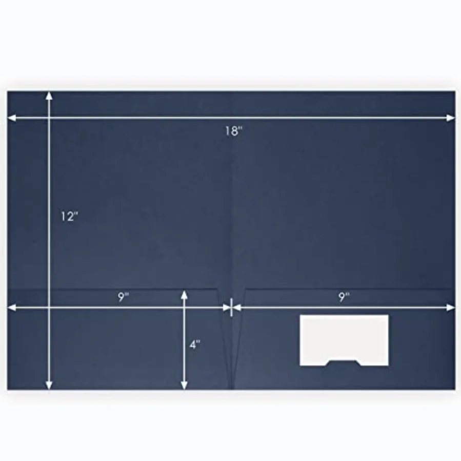 Custom Logo Print Document Business Presentation Folders a5 a4 File Paper Folder for Office with Pocket and Business Card Holder