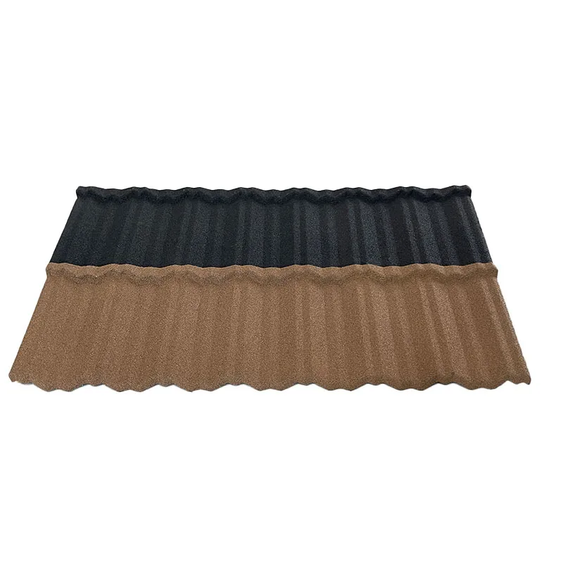Ghana Nigeria Decorative Metal Roof Tile with Stone Coating for Wooden Houses Stone coated steel roofing tile