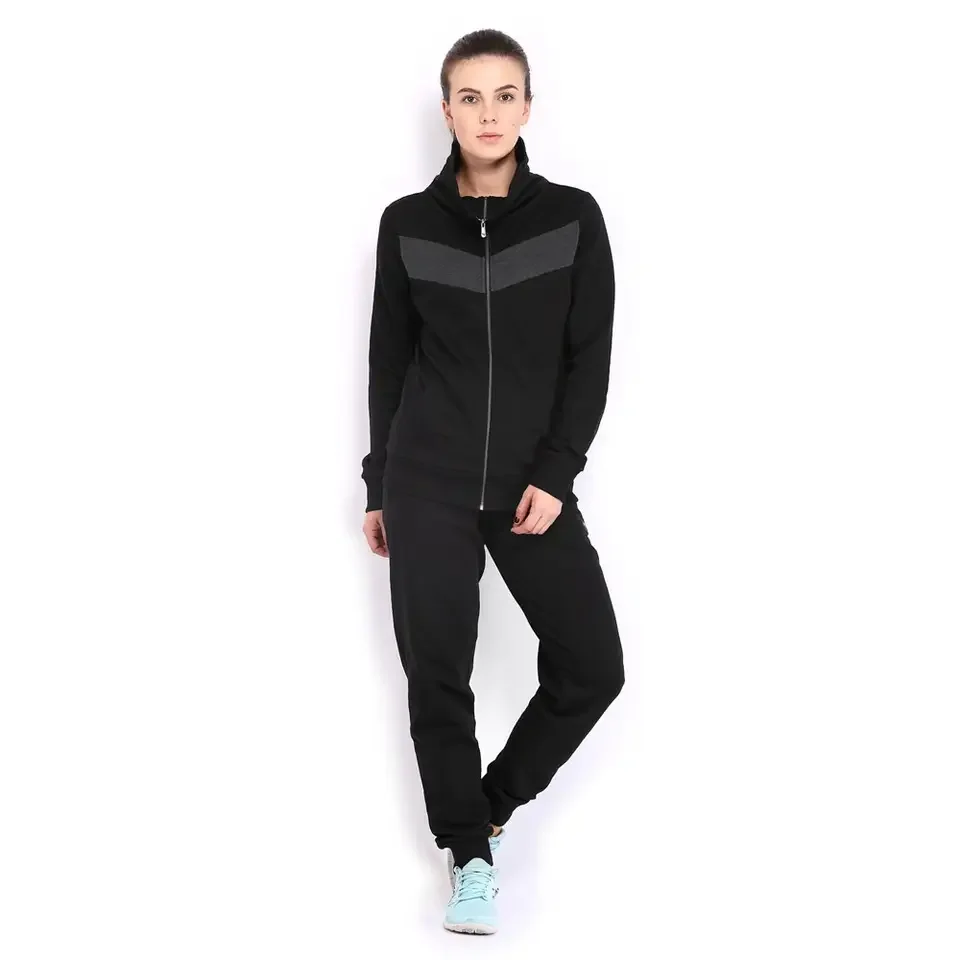 Hot-selling Color Webbing Cardigan Long-sleeved Casual Track Suits Women Sport Tracksuit