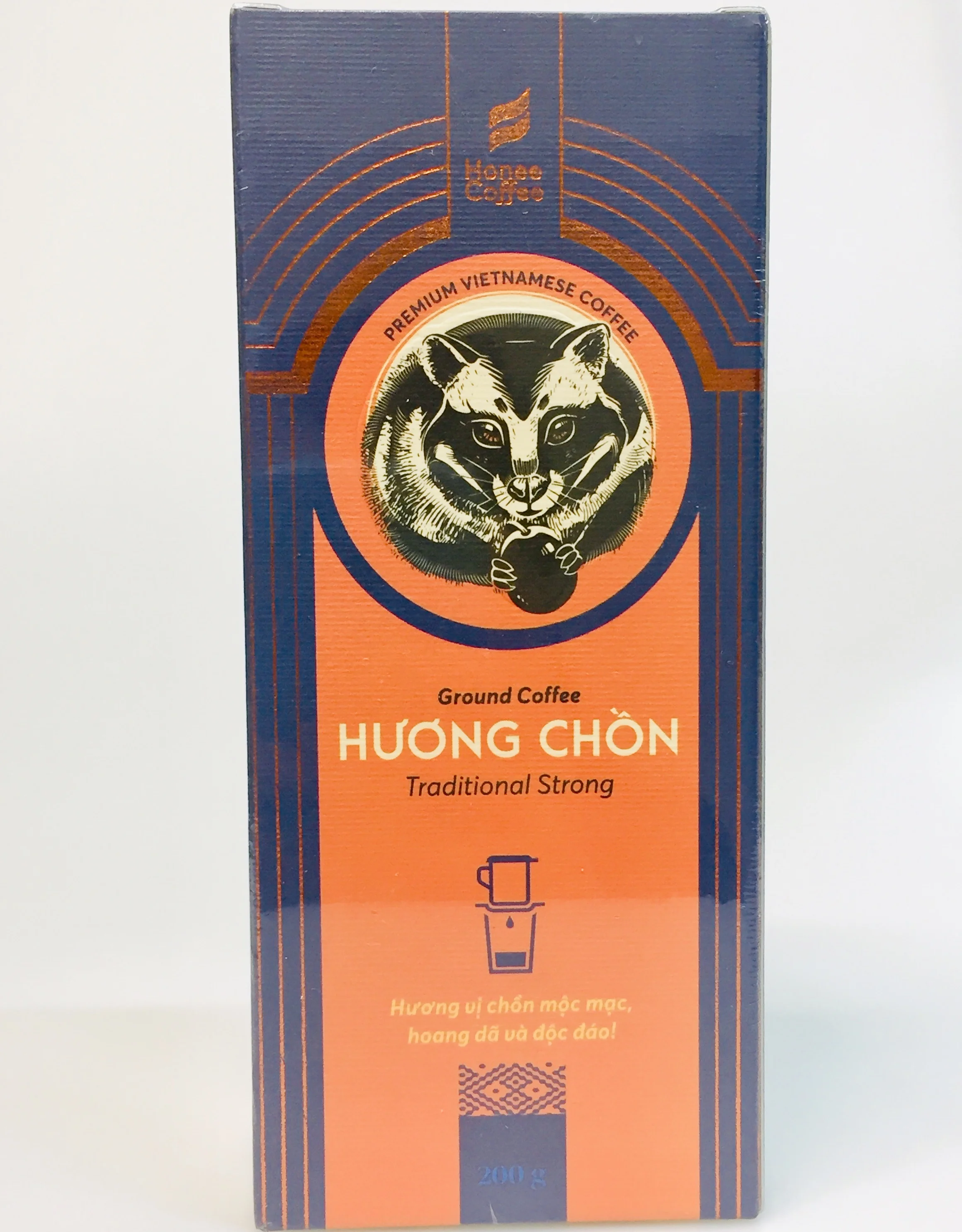Viet Nam coffee ground coffee blend Huong chon with weasel coffee taste traditional strong