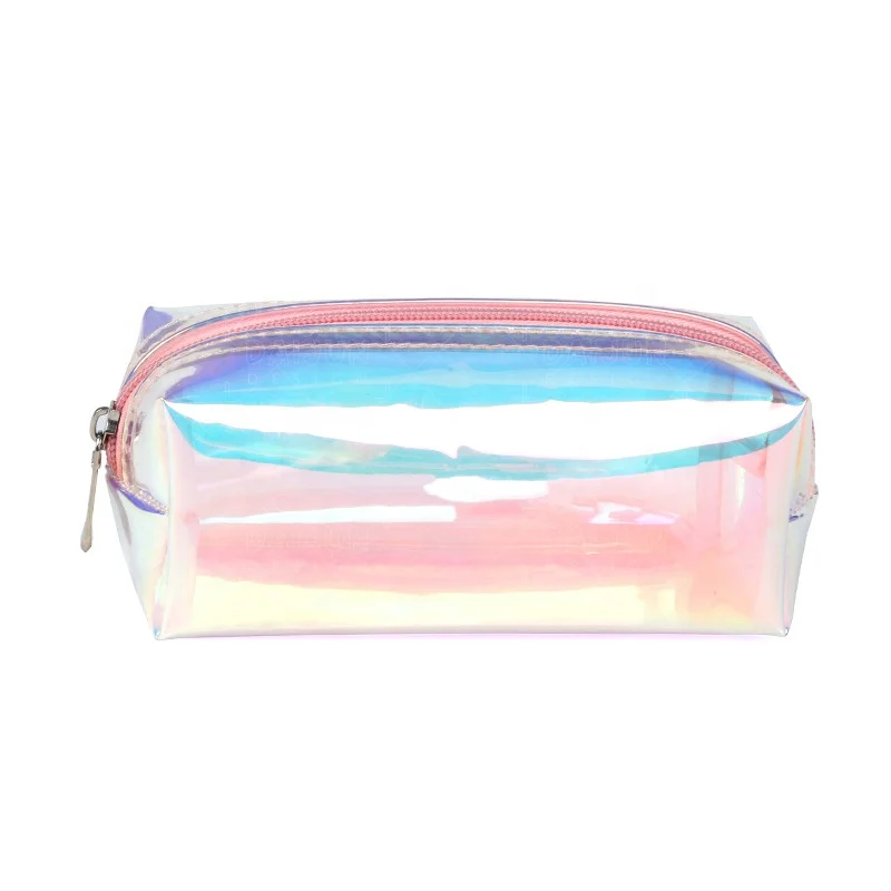 Laser Tpu Waterproof Toiletry Bags Pen Bag Holographic Makeup Cosmetic Bag