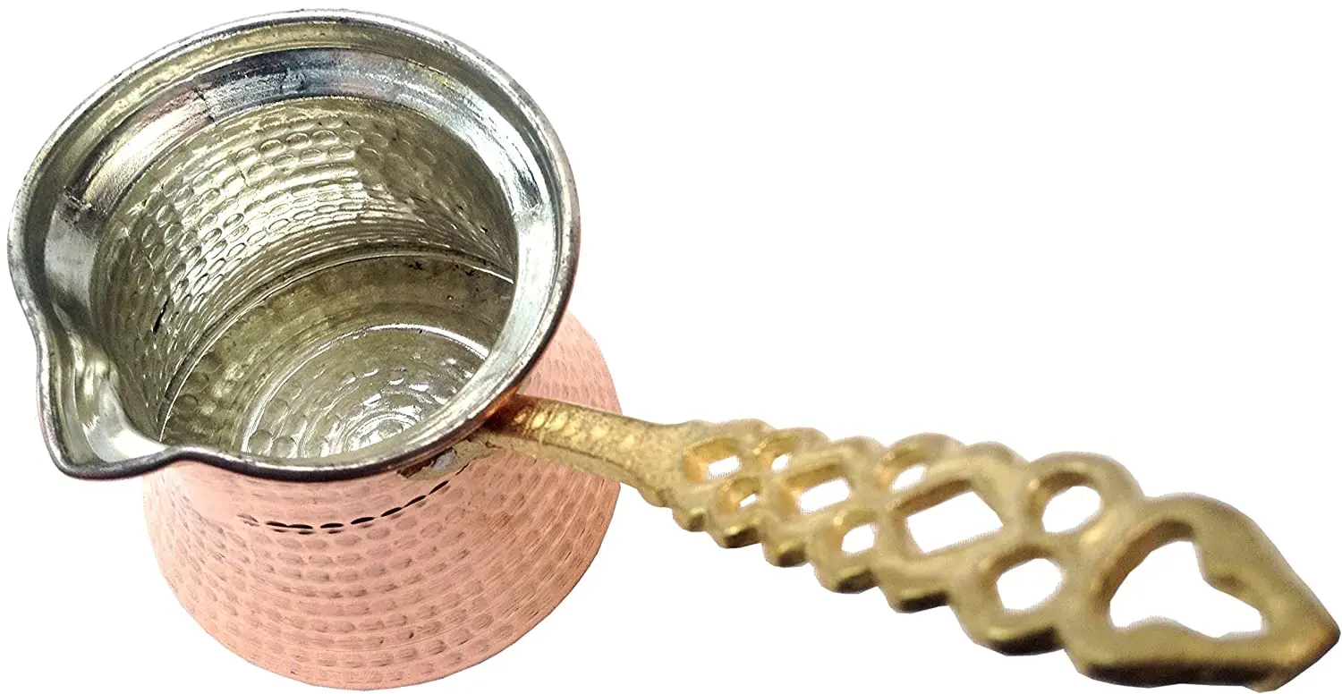 Hot Selling New Hand Hammered Thick Solid Copper Turkish Coffee Pot Arabic Greek Stovetop Coffee Maker