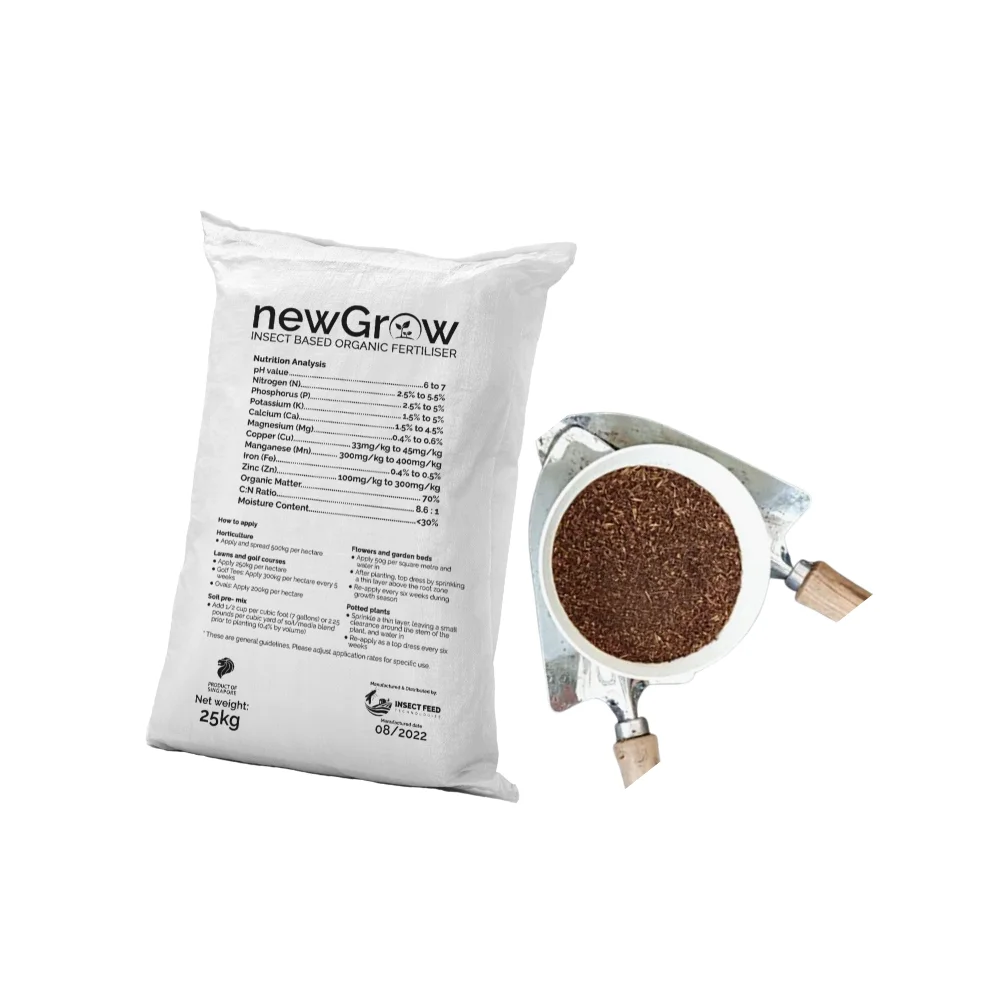 Improve Soil Health through Microbes Wholesale Agriculture Fertilizer Black Soldier Fly Organic Nutrients Fertilizer (Frass)