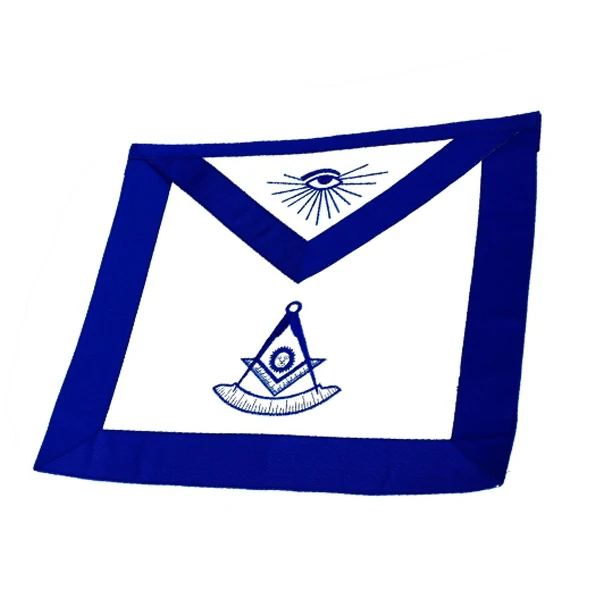 Set of 12 Aprons Masonic Regalia Blue Lodge Officers Aprons Machine Embroidered OFFICERS BLUE LODGE OFFICER  ROYAL BLUE MACHINE