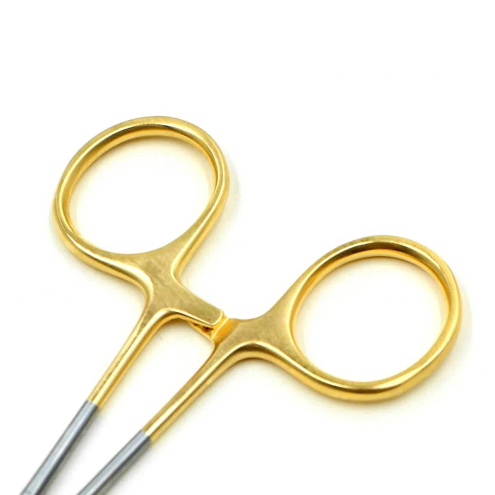 Stainless Steel Clamps Ophthalmic Needle Forceps Needle Holder with Gold Handle