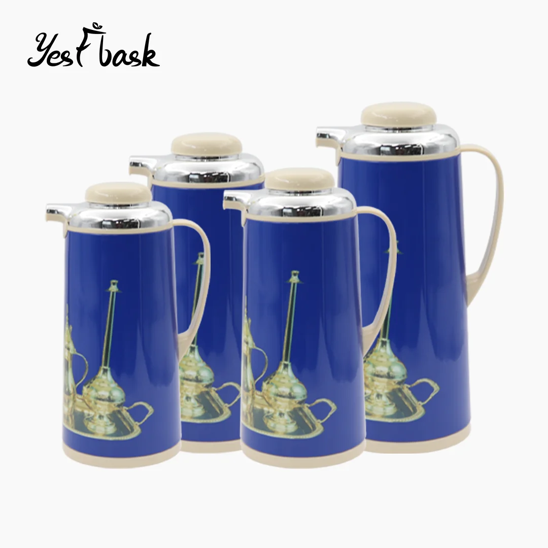 Custom Pattern 1L 1.3L 1.6L 1.9L Glass Refill Vacuum Flask Pot Thermal Insulated Flask Jug Keep Water Hot Cold