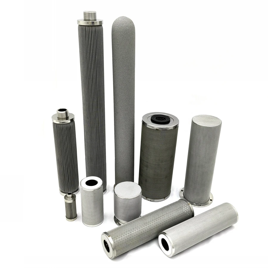 0.2 0.5 1 5 10 25 50 micron Backwashable Titanium Stainless Steel mesh Sintered porous Metal filter cartridge
