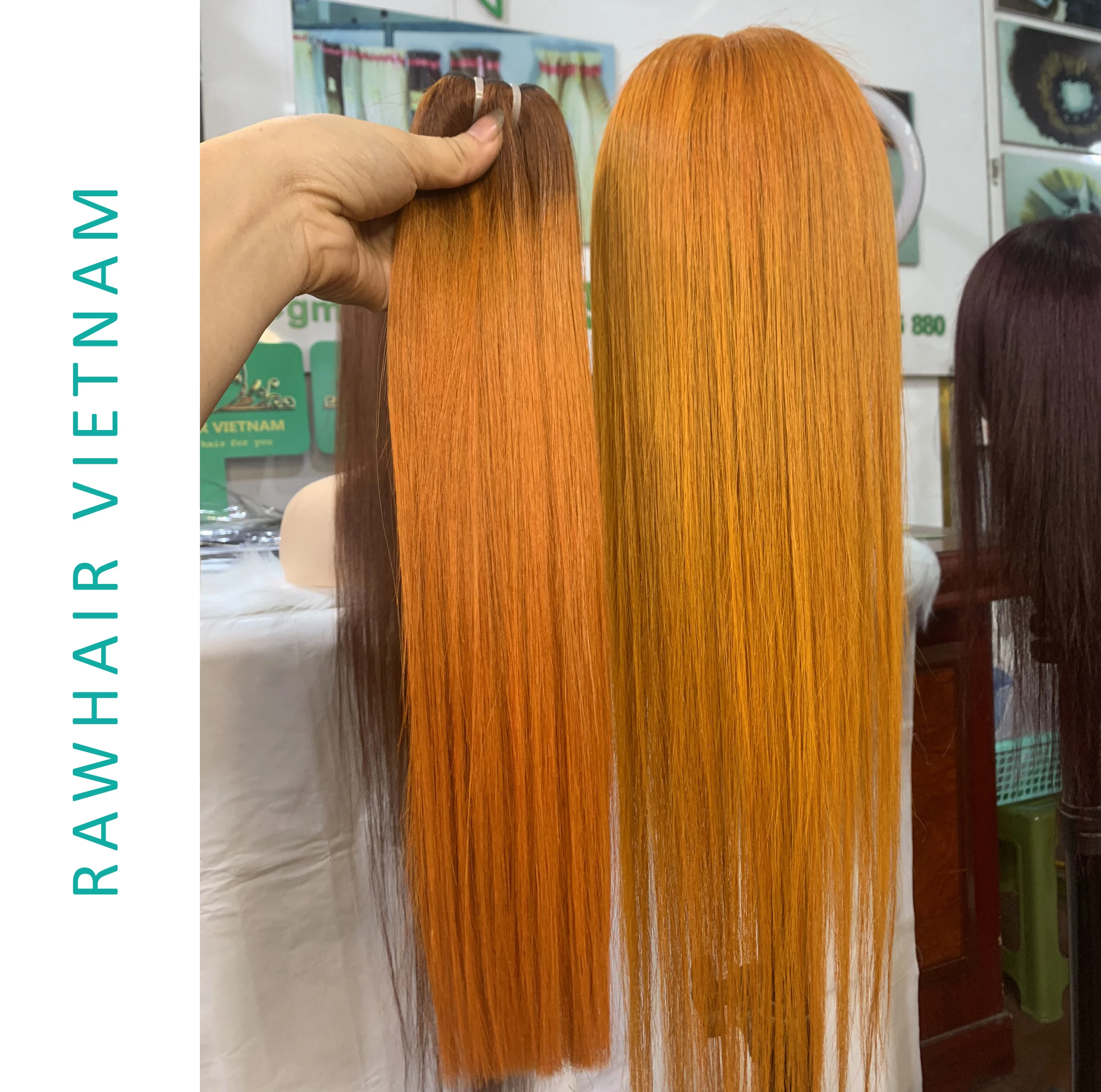 RTS Xmas Sale Vietnamese Bone Straight Genius Weft Hair Human Hair Extensions By Raw Hair Vietnamese