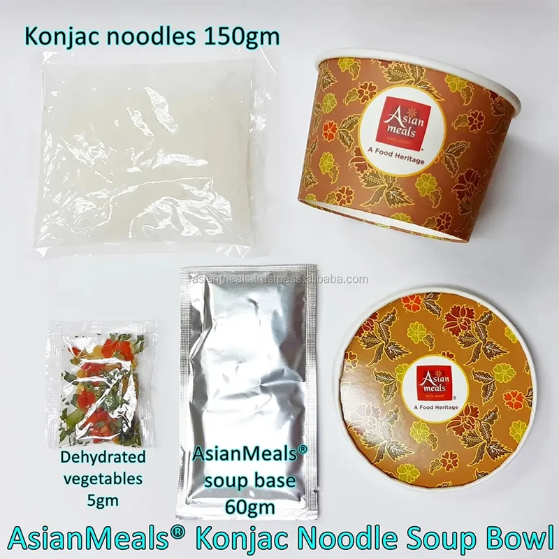 Factory Wholesale Delicious Konjac Instant Noodle Soup Bowl with Sour Mustard Greens Classic and Wholesome