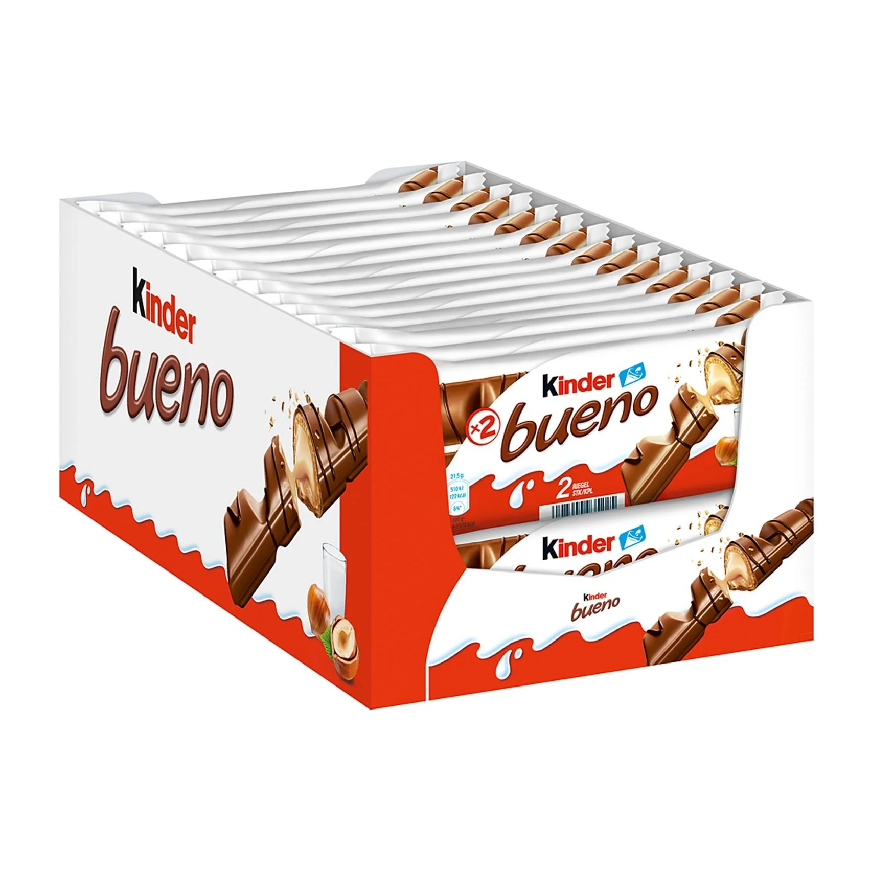 Kinder Bueno Milk Hazelnut Chocolate Bars