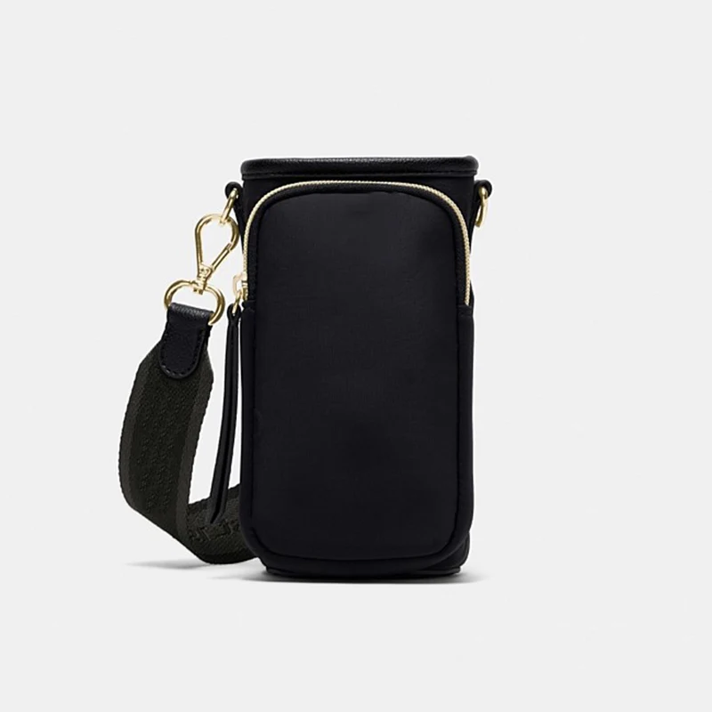 Custom Sport Running Crossbody Water Bottle Sling Carrier Cover Neoprene Drink Bottle Bag With Shoulder Strap