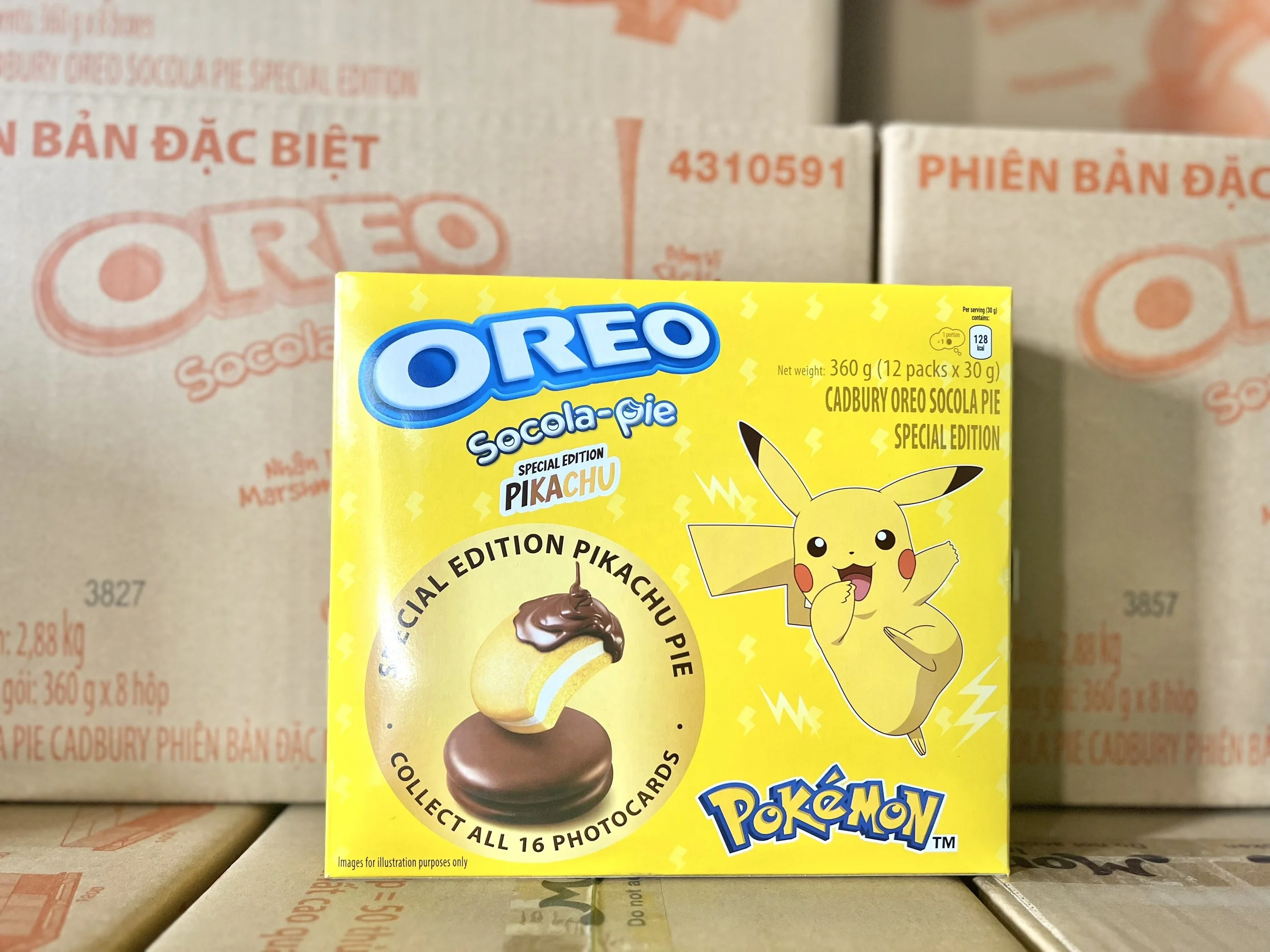 Oreo Cadbury Pikachuu Chocolate Pie  360g/ Wholesale Oreo Pie with Chocolate Vietnam