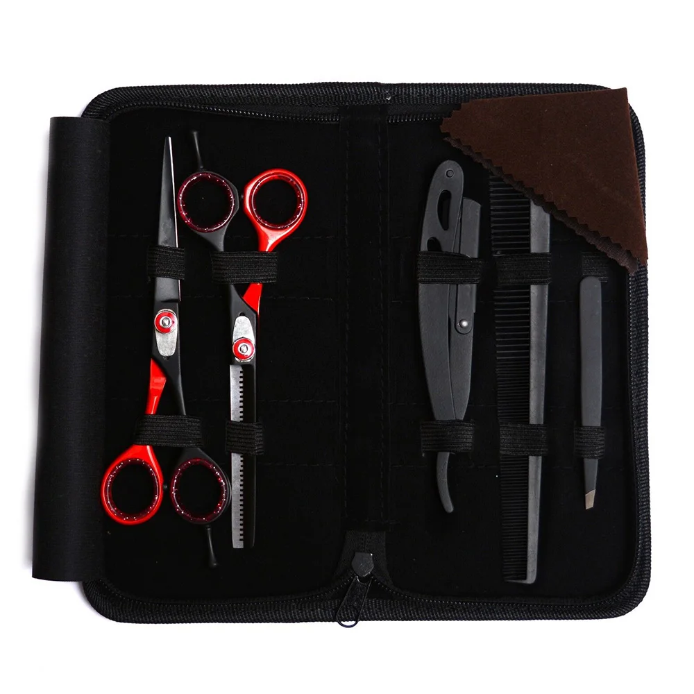 6.25-Inch Japanese Stainless Steel Barber Scissors - Professional Hairdressing Scissors Set with Custom Super Sharp Blades