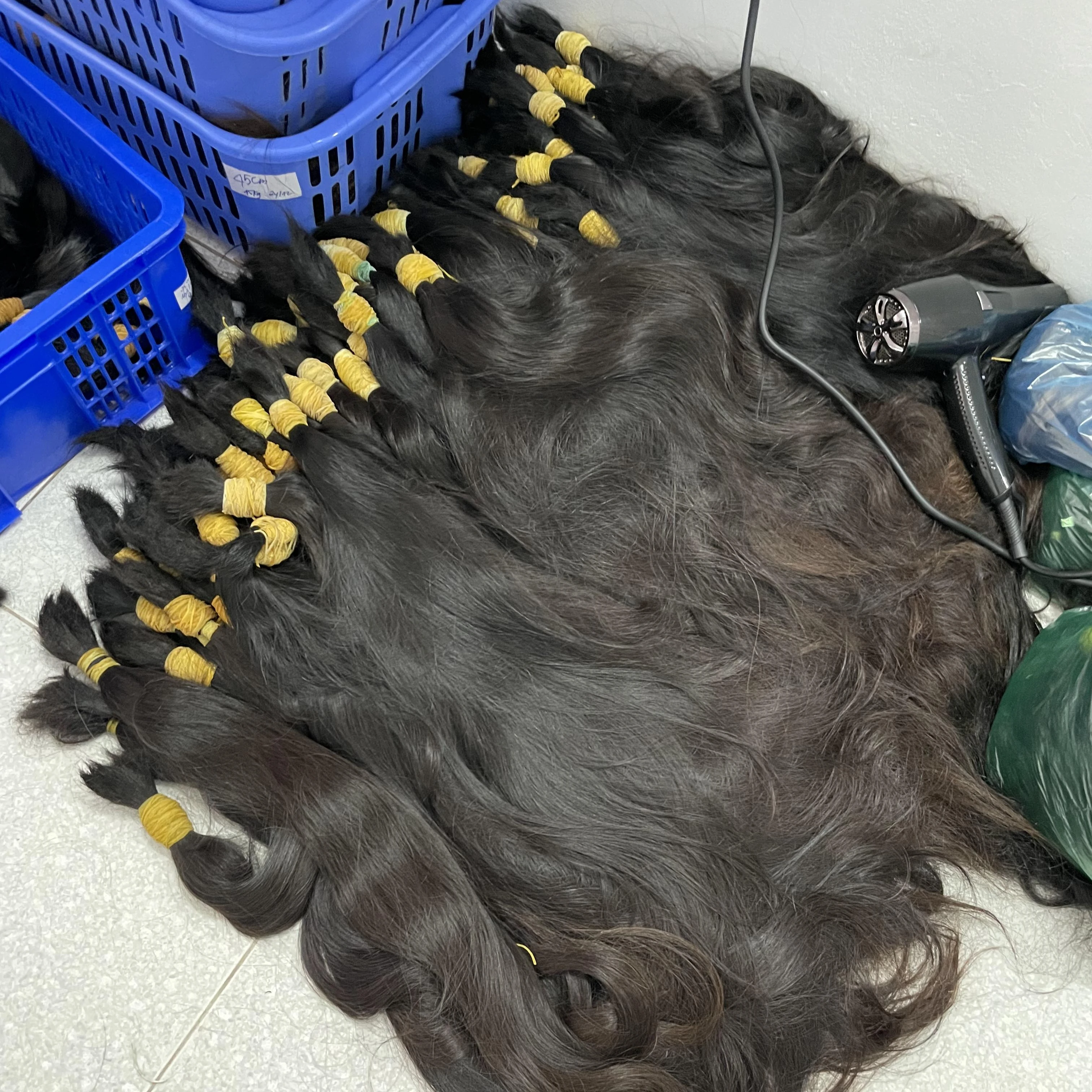 Hair Bulk 100% Raw Human Hair from Vietnamese Company MH TRUST Double Drawn Hair Extensions