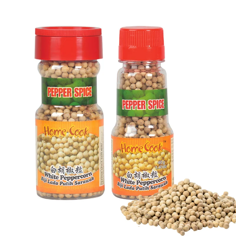 Highly Rated Sarawak Malaysia New Crop Whole White Pepper 40g Top Halal Spices Organic Granule Seeds For Soup Base Flavouring