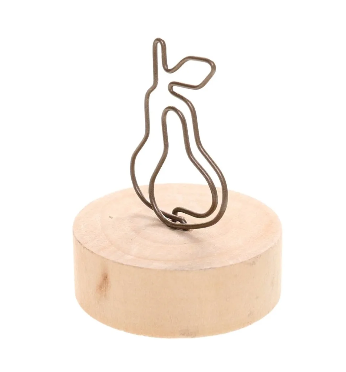 Wood And metal card holder papaya shaped notepads stand customized size and logo best price