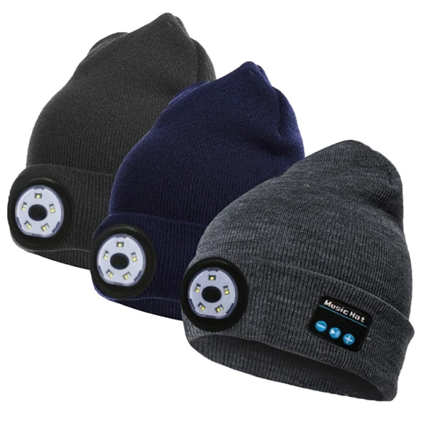 LED Light Up Bluetooth Beanie Stay Connected and Bright in This Tech-Forward Headwear Illuminate Your Style