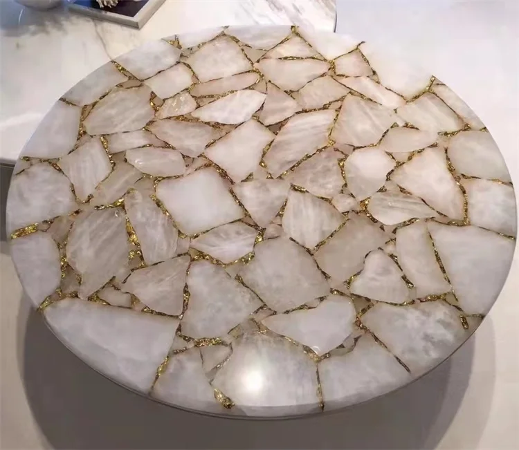 Luxury tiger eye agate fossil wood stone onyx marble dining table tops