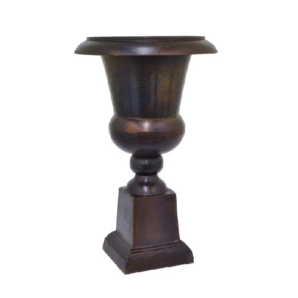 Egg Cup Aluminum Gold Colored Flower Vases Metal Premium Quality Best Selling Floor Vases Home Decorative set of 2