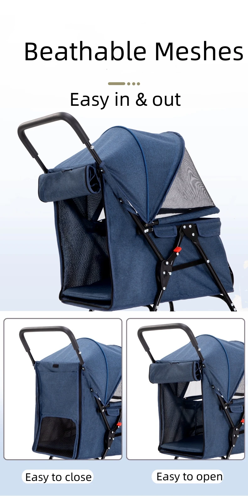 High on Demand Dog Stroller and Carrier Trolley Used for Dogs and Pets during Trip and Travelling Available at Wholesale Prices