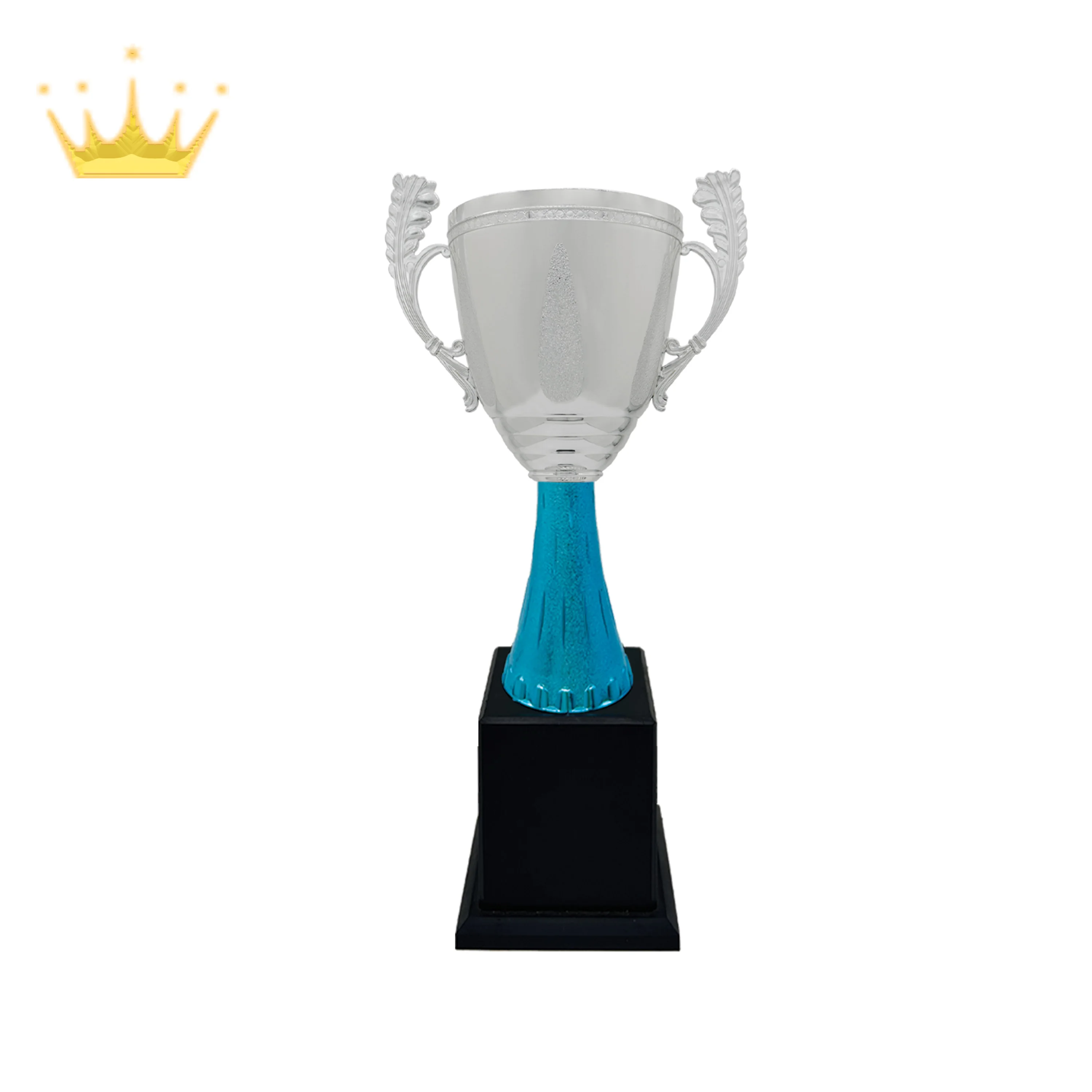 Silver Red Silver Blue Plastic Trophy With Wreath Handle Trophy Cup Suitable for all competition events Souvenir Awards