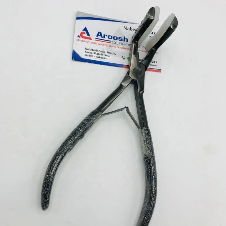 Plasma Black Tape In Hair Extension Pressing Plier High Quality Custom Logo Stainless Steel Pliers With Extra Grip Holding