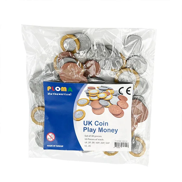 80Pcs Pound Sterling Coins Educational Kids Play Money