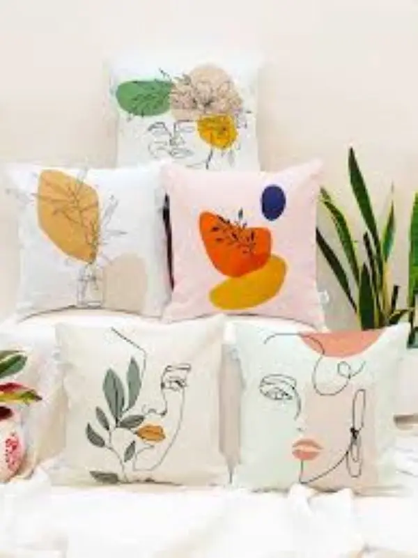 Good Cotton Canvas Cushion Covers With Customize Label &Design Print Pillow Cover For Recycled Cotton Fabrics Cushion Covers