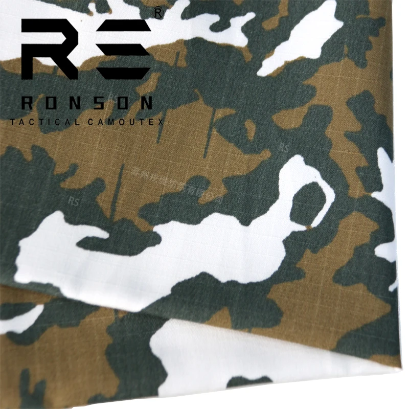 NC 50/50 RIPstop Red dawn camouflage nylon cotton fabric NYCO camo printed tactical uniform camouflage fabric
