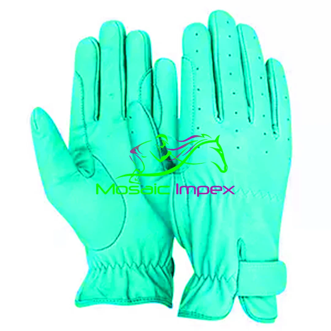 Mosaic Impex Hot Selling Horse Riding Gloves Fourway Back, Synthetic Leather Palm Silicon Printing