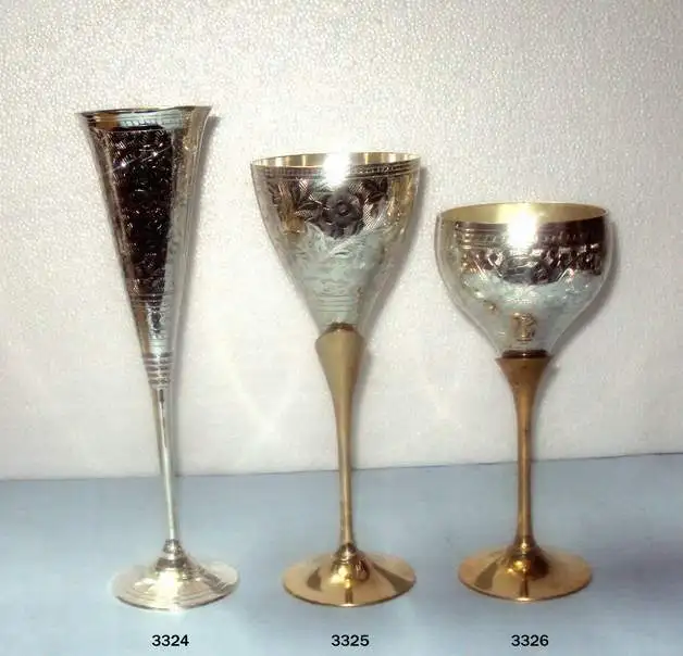 Indian Handmade 100% Copper BPA-Free Classic-Style Champagne Flutes for All Occasions for Parties